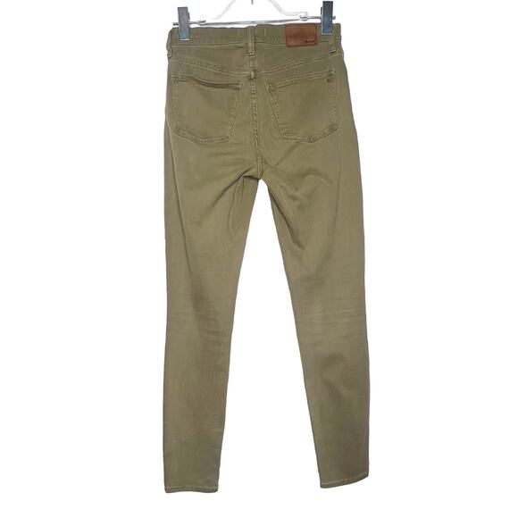 MADEWELL 9" High-Rise Skinny Jeans Garment-Dyed Edition Safari Khaki Green Sz 26 - Picture 6 of 12